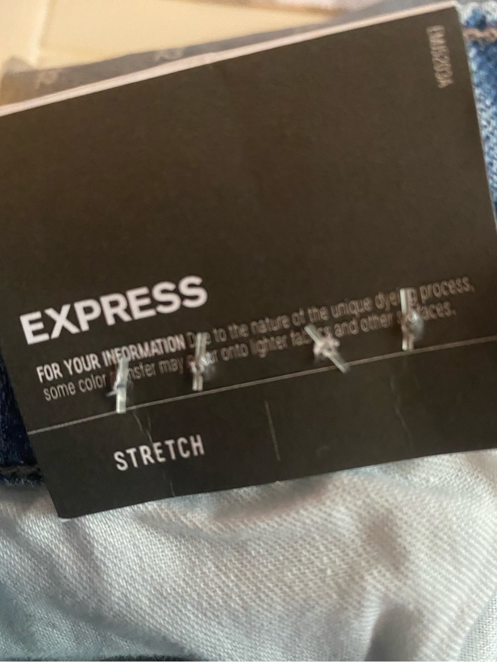 Express Classic Skinny Stretch Men's Blue Denim Jeans Straight Fit NWT Sz 32x32 - Picture 6 of 7